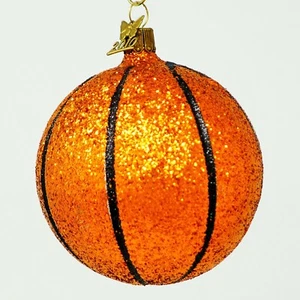 Neiman Marcus 2010 Basketball Glass Christmas Ornament Holiday Decoration 3" Dia - Picture 1 of 3