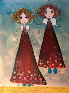 Carta di riso per decoupage album di ritagli angeli artigianali 837 - Foto 1 di 1