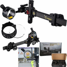Compound Bow Sight 1Pin 0.019" Archery 4X 6X 8X Lens Carbon Rod Micro Adjustable