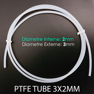 Tube PTFE 3x2mm extrudeur bowden pour filament 1.75mm imprimante 3D tuyau teflon