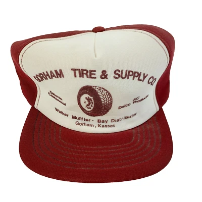Vintage Gorham Tire Supply Kansas Snapback Trucker Hat Cap  - Image 1 of 4