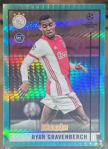 Ryan Gravenberch 2020-21 Merlin Chrome UCL Aqua Refractor Rookie RC #57 - Picture 1 of 2
