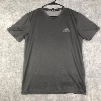 Camiseta Adidas Training Essential Tech Crew Para Hombre Gris Medio AY0078 Adulto Logo Gimnasio Foto 1 de 4