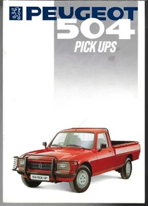 Peugeot 504 Pick-Up 1991-1992 UK Market Sales Brochure Standard GL - Picture 1 of 1