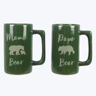 Young’s – Mama Bear Baby Bear Papa Bear Couples Coffee Mug Set – 24 Ounce