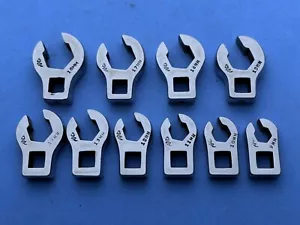 10pc Mac Tools METRIC 9-18mm Crowfoot Socket set 3/8 Drive open end flare nut - Picture 1 of 3