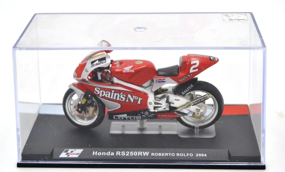 Die Cast "Honda RS250RW - Roberto Rolfo - 2004" Moto GP Scale 1/24 - Image 1 of 1