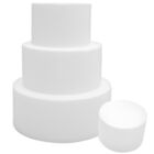 4 Pcs White Foam Circle Cake Baking Supplies Modelling Bal