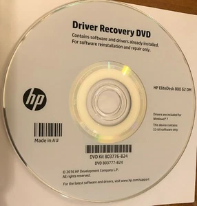 Driver Recovery DVD HP EliteDesk 800 G2 DM WIN7 32-bit - Brand New - Picture 1 of 1