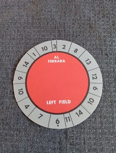 Al Ferrara Rare Vintage Cadaco All Star Baseball Game Disc Card Dodgers Padres - Picture 1 of 2