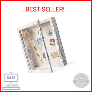 8x10 Shadow Box Frame with Linen Back - Real Glass, Push Pins Included, Sturdy R - Picture 1 of 2
