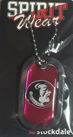 New Florida State Seminoles Dog Tag Silver Necklace, Gift for Her Mom, Dad Cover