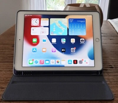 Apple iPad Air 2 16GB Wi-Fi - Argento con cover lilla - Immagine 1 di 4