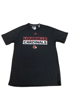 Adidas NCAA Louisville Cardinals Black Block Tee Black/Red dx059a  - Picture 1 of 1