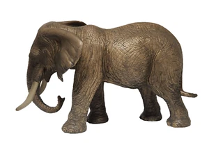 2011 Schleich African Male Elephant D-73527 Trunk Curled Under 6" X 3.5" - Picture 1 of 6