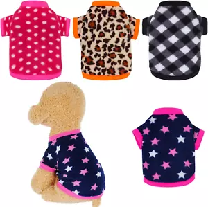 4 Pieces Dog Fleece Sweaters Puppy Warm Sweater Doggie Sweatshirt Soft Fleece Do - Picture 1 of 12