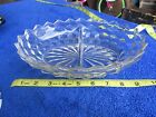 Antique clear glass serving dish with divider