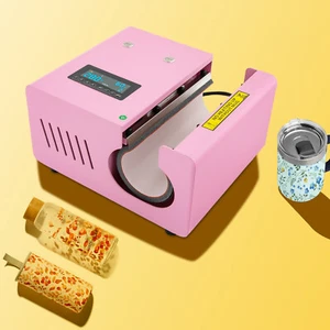 Pink Automatic Tumbler Heat Press Machine Electric Mug Press Heat Machine - Picture 1 of 20