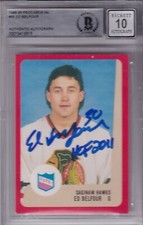 BECKETT 10 1988-89 PROCARDS IHL ED BELFOUR "HOF 2011" SIGNED PRE-ROOKIE CARD 915