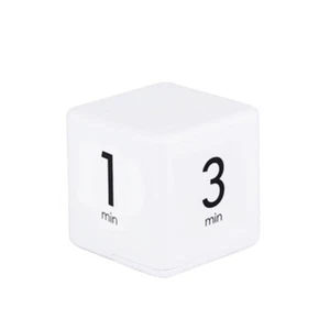 Portable Cube Timer Digital Kitchen Timer Countdown Alarm 1-3-5-10 Minutes Flip - Picture 1 of 9