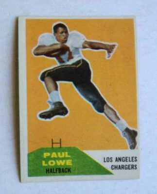 1960 Fleer Football #76 Paul Lowe Chargers RC NRMINT/MINT -  - Image 1 of 2