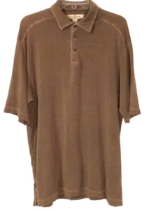 TOMMY BAHAMA RN 86549 - Brown/Marlin Fish Silk Blend Polo Shirt - Men Size: MED - Picture 1 of 8