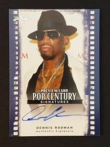 2011 Leaf Pop Century Preview Dennis Rodman #PREVIEW-01 Auto HOF 2/5 - Afbeelding 1 van 2