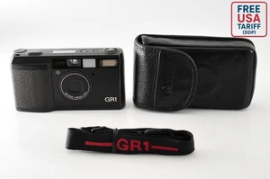 Read! [NEAR MINT] Ricoh GR1 Black 35mm Compact Film Camera Case Strap JAPAN #177 - Picture 1 of 13