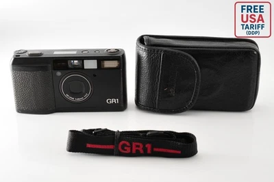Read! [NEAR MINT] Ricoh GR1 Black 35mm Compact Film Camera Case Strap JAPAN #177 - Image 1 of 4