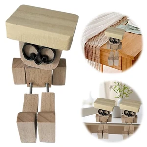 Handmade Shaking Wooden Man Figurine - Shaking Feet Doll Decoration for Car 1PCS - Picture 1 of 9