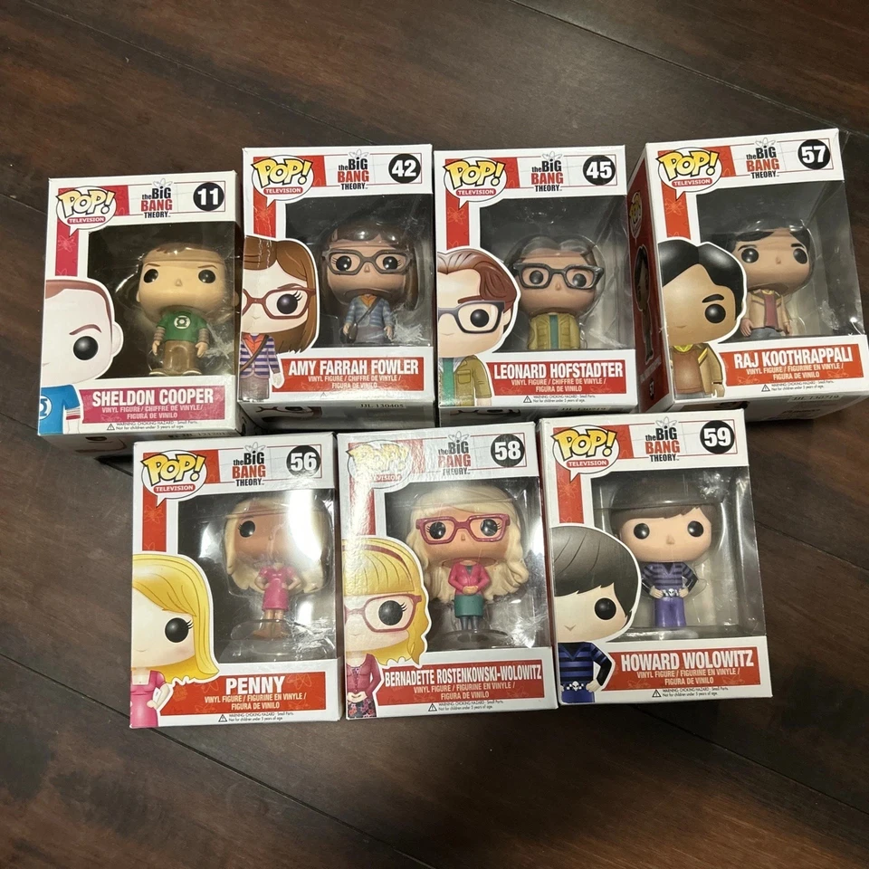 7 - FUNKO Pop Big Bang Theory Vaulted Sheldon Amy Leonard Raj Bernadette Howard - Image 1 of 4