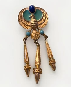 ELIZABETH TAYLOR Avon EGYPTIAN REVIVAL PHOENIX SINGLE Clip OHRRING LESEN - Bild 1 von 4