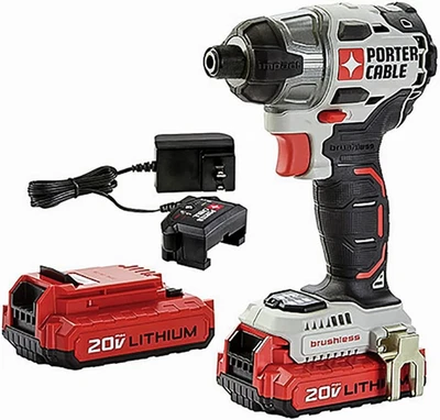 PORTER-CABLE 20V MAX Impact Driver, 1/4 Inch, 2,700 RPM, Battery and Charger Inc - Image 1 of 4