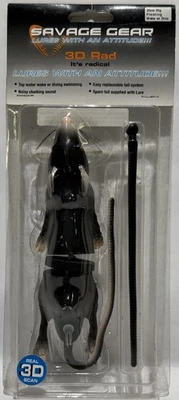 Savage Gear R-300-BL 3D Rad Rat 30 cm 86g Floating or Diving Fishing Lure Black - Image 1 of 3