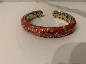 Lauren G Adams Enamel Cuff Bracelet Quick Release Clasp - Picture 1 of 6