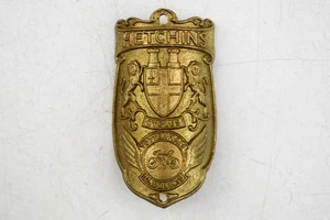 HETCHINS VINTAGE BICYCLE BRASS METAL HEADBADGE - Picture 1 of 2