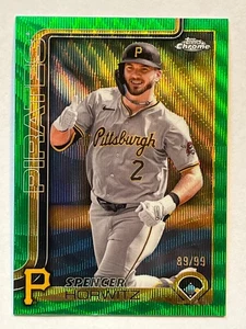 🔥2025 Topps Chrome Green Wave Refractor /99 #243 Spencer Horwitz PIT Pirates🔥 - Bild 1 von 2
