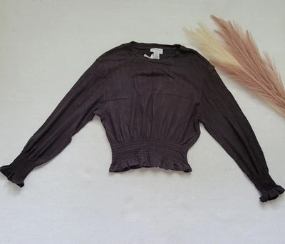 Carmen Marc Valvo Petite Top Womens Small Dark Grey Style Cv100439P - Image 1 of 4