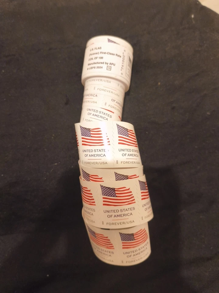One Roll of 100 US Flags 2024 First Class Mail Stamps New Package, Value $78! - Image 1 of 1