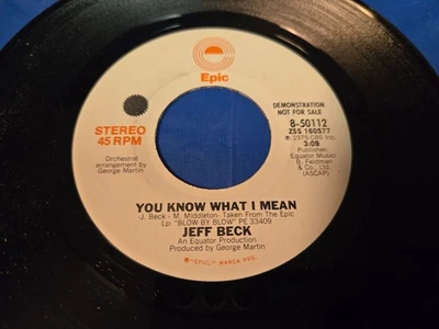 JEFF BECK - YOU KNOW WHAT I MEAN  - 7" VINYL SINGLE - Image 1 of 3