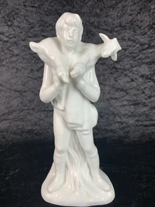 Gerold Porzellan Figur Junge Mit Ziege Schaf Auf Schulter Weiß Rarität Auflösung - Bild 1 von 12