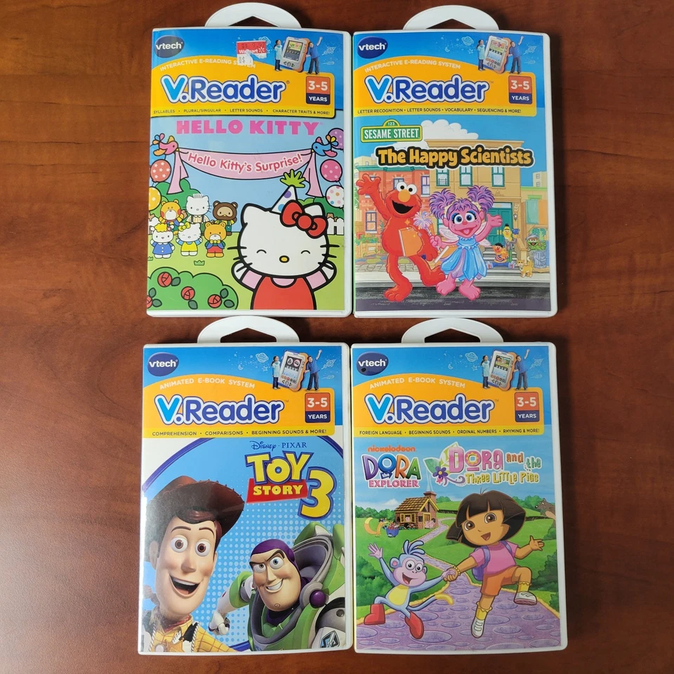 V.Reader Hello Kitty - Sesame Sreet - Toy Story 3 - Dora Cartridges 3-5 years - Image 1 of 4