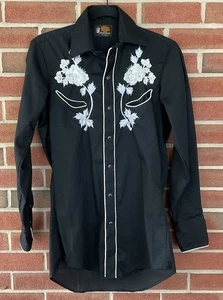 Vintage Kenny Rogers By Karman Womens Western Pearl Snap Shirt Size 14-32 - Picture 1 of 12