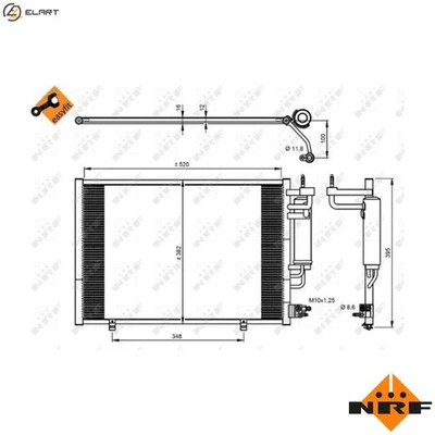 CONDENSER AIR CONDITIONING 350205 FOR FORD FIESTA/VI/Van KVJA/F6JD/F6JB 1.4L - Image 1 of 4