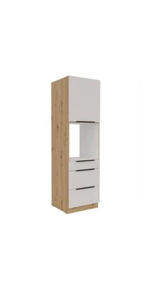 Küchen Hochschrank 60 cm SOLANO Kaschmir beige Küchenzeile Küchenblock Küche  - Bild 1 von 4
