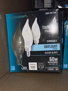 Ecosmart - 60-Watt B11 Dimmable Filament LED Vintage DAY LIGHT - Picture 1 of 1
