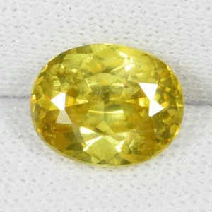 2.22 ct SPARKLING YELLOW MULTI COLOR NATURAL SPHALERITE - Oval GEMS See Vdo LG+ - Picture 1 of 3