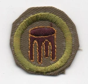 Insignia de mérito de carpintería, tipo C bronceado estrecho prensado (1938-46), ¡como nueva! - Imagen 1 de 1