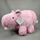 Peluche hippopotame minky faite à la main jouet animal en peluche moyen 17 pouces rose doux