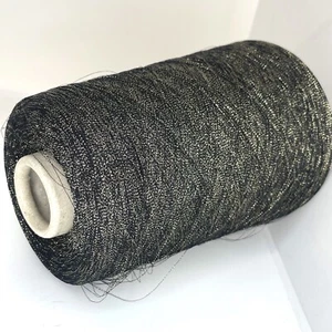 Golden Black METALIC LUREX Yarn on Cone SUPER LACE WEIGHT for Crafts Knitting - Picture 1 of 3